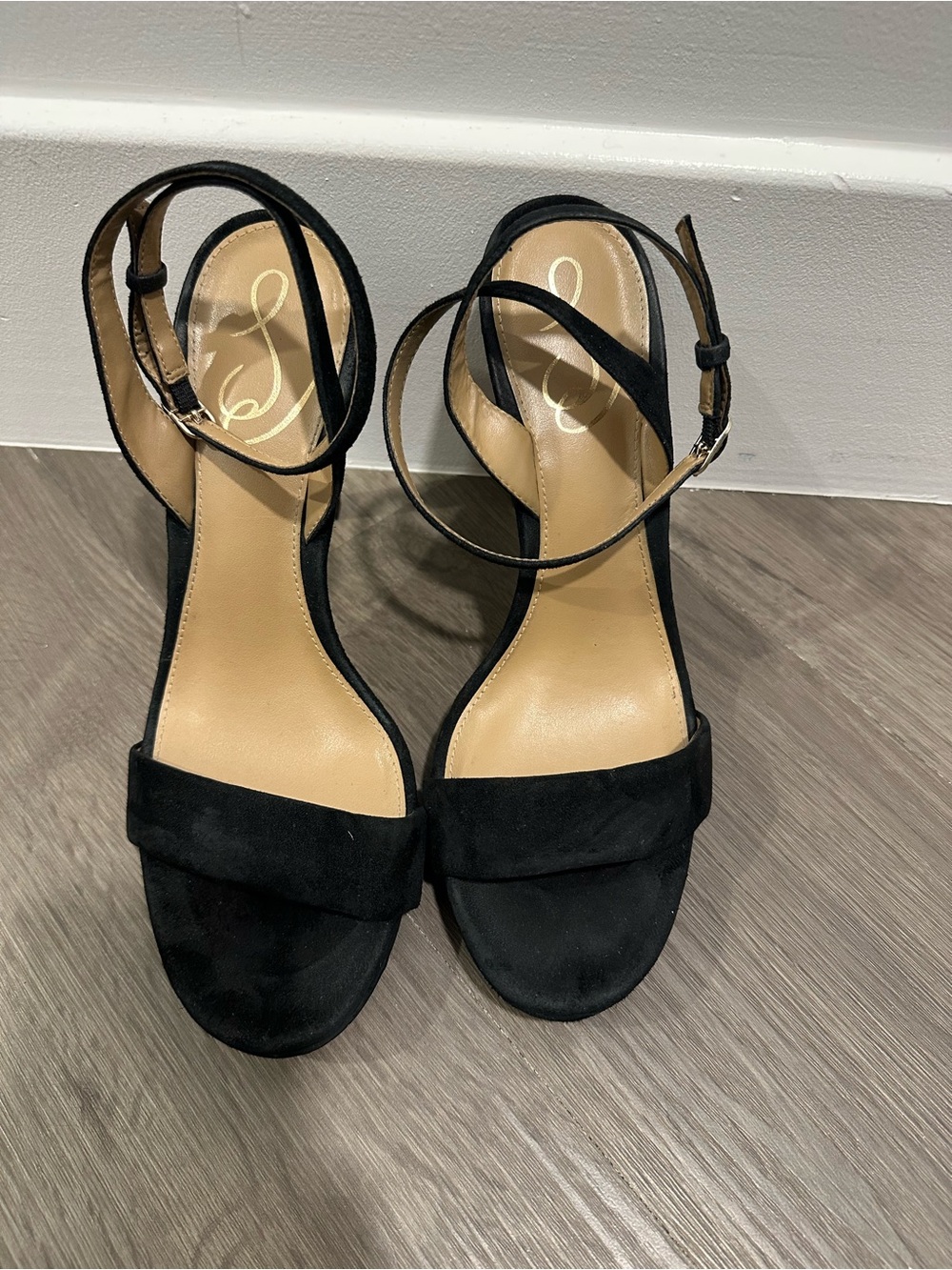 Black Suede Ankle-Strap Sandals - Classic Women’s Dress Heels